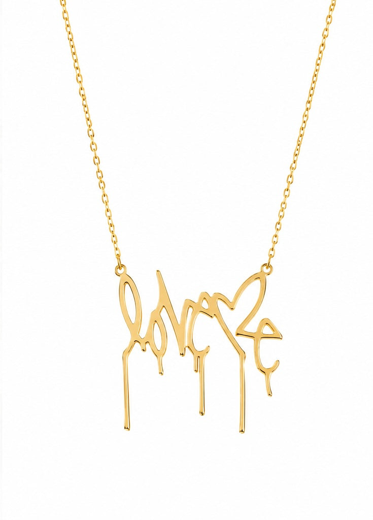 Love me Necklace - Gold color