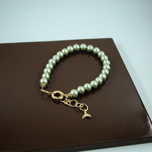 #0123-31 Green Pearls Necklace