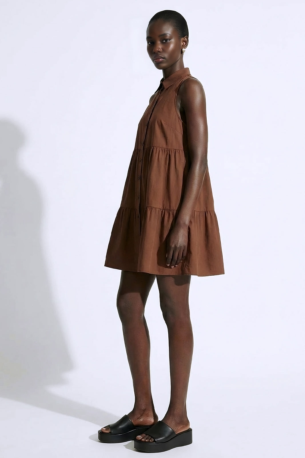 Hibiscus Dress Brown
