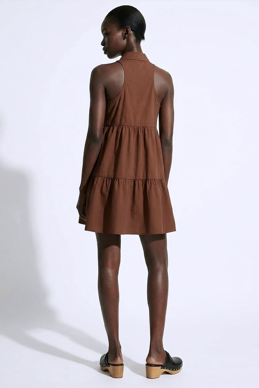 Hibiscus Dress Brown