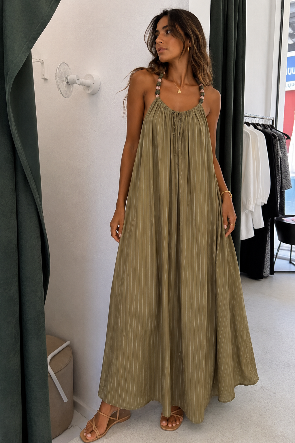 Elya Dress - Chaki