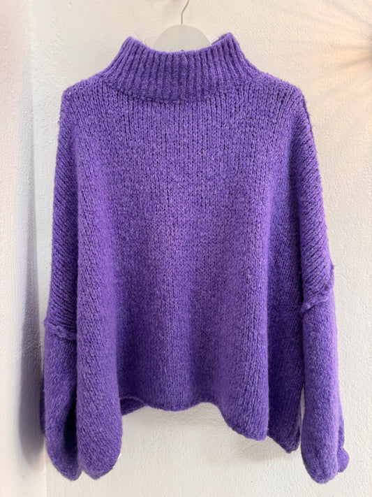 Long Sleeve Knitwear - Purple