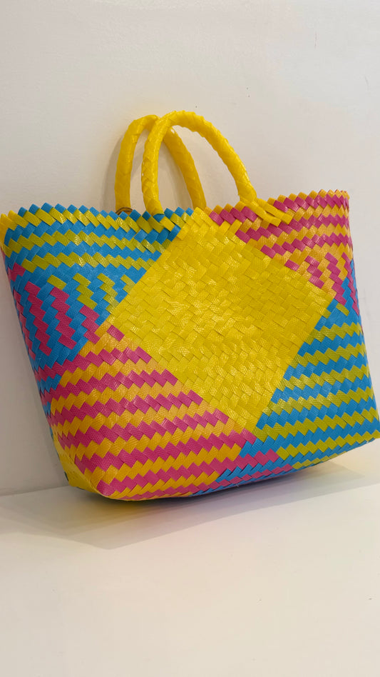 Madagascar Shopper Bag Purple - Yellow