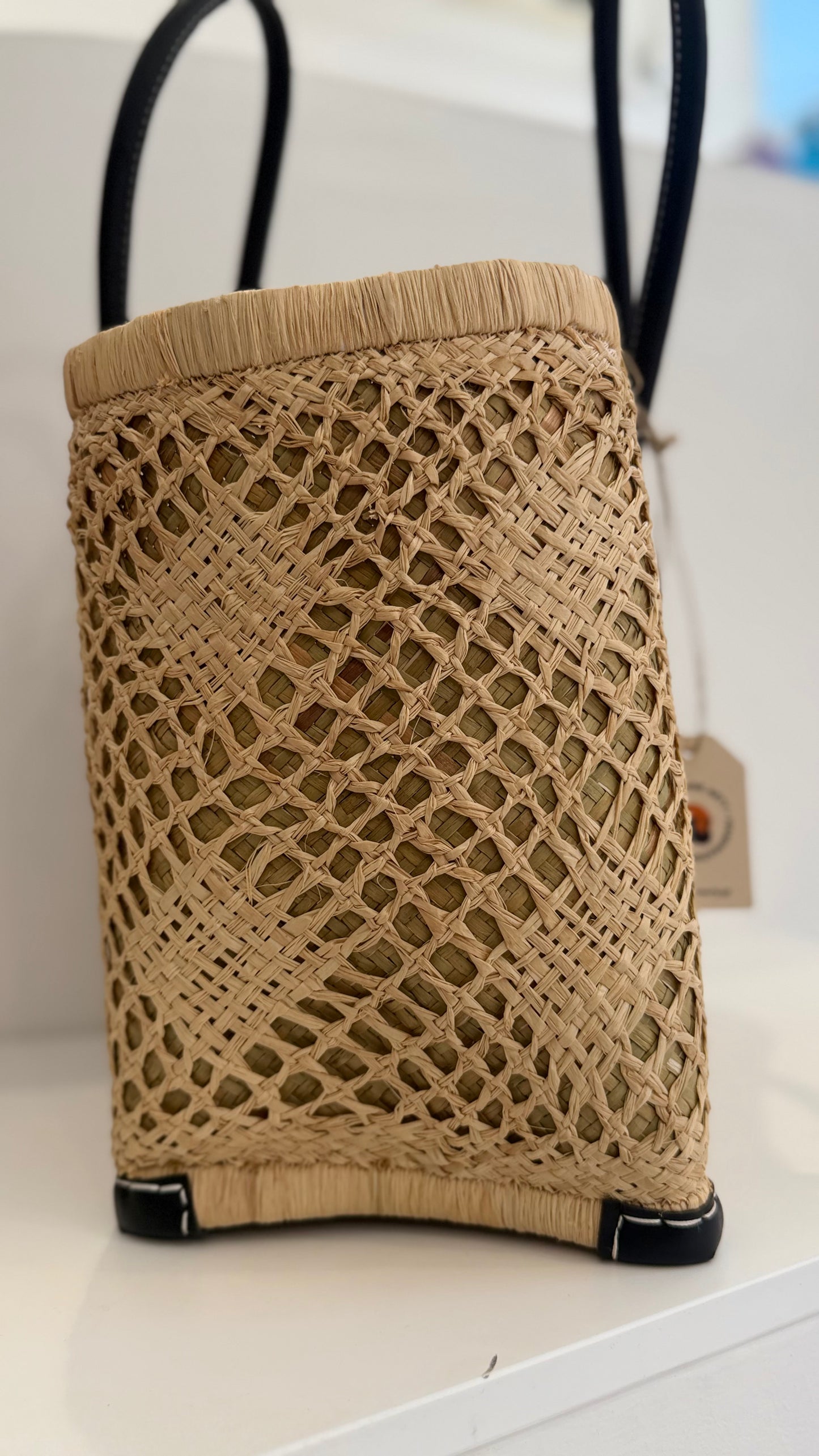Madagascar Crochet Tote Bag - Natural