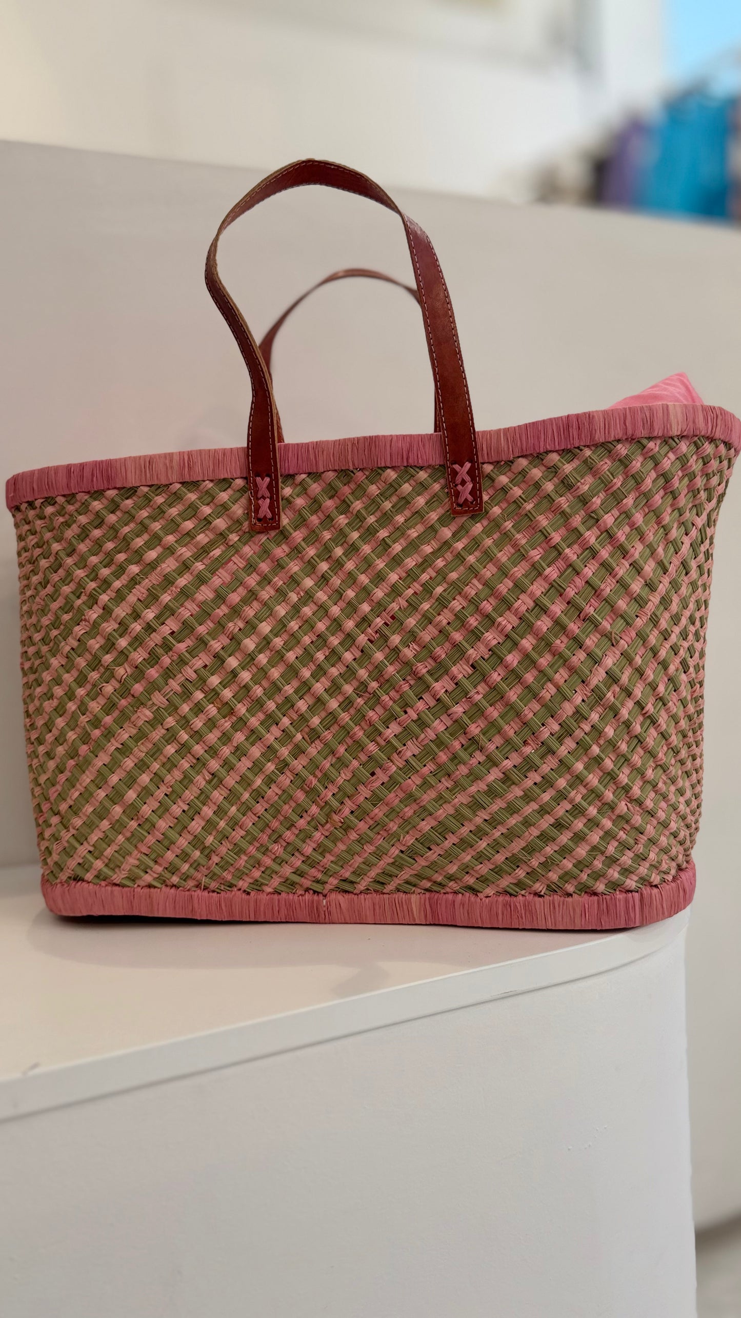 Madagascar Haravola Tote Bag - Pink
