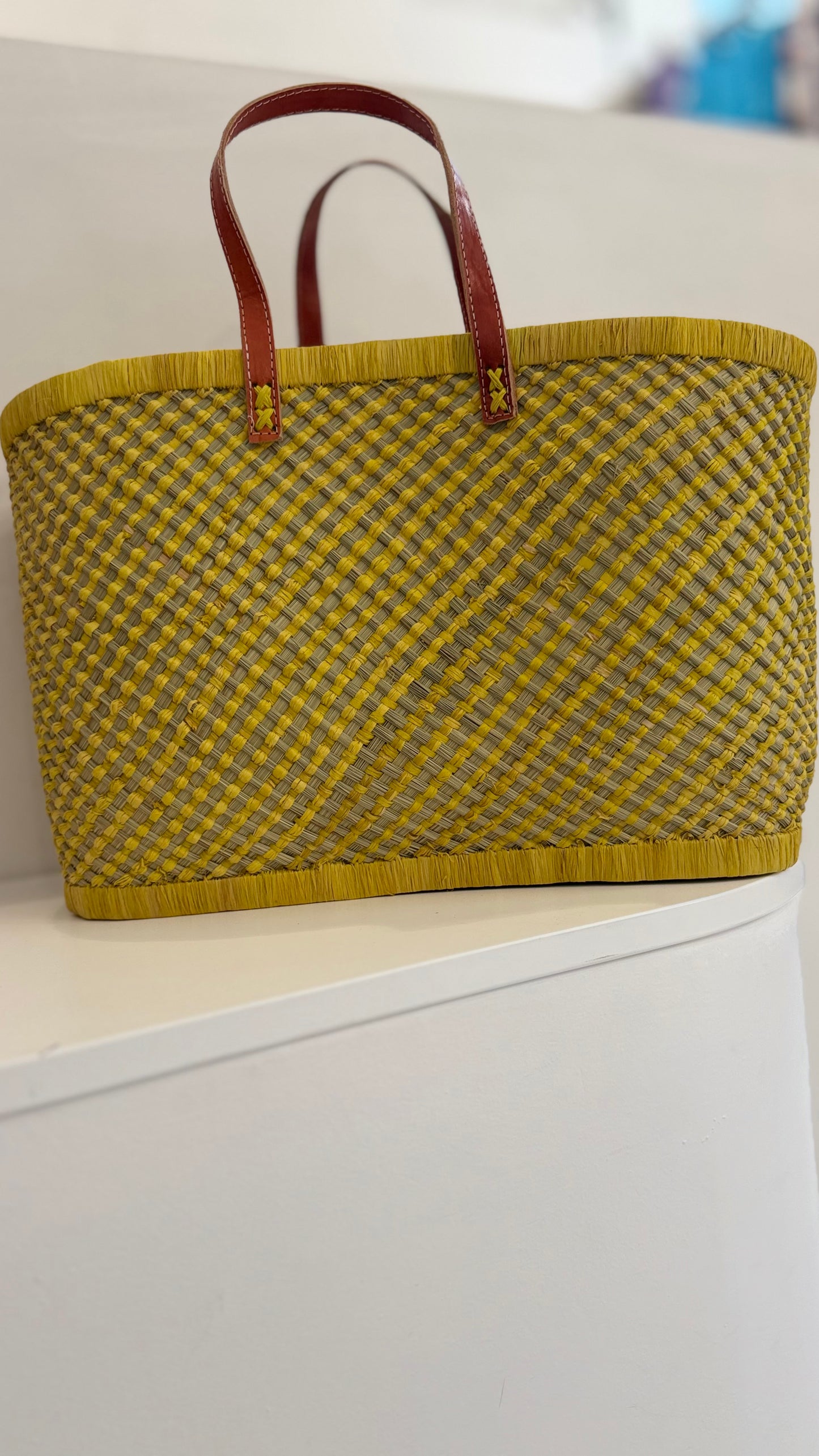 Madagascar Haravola Tote Bag - Lime