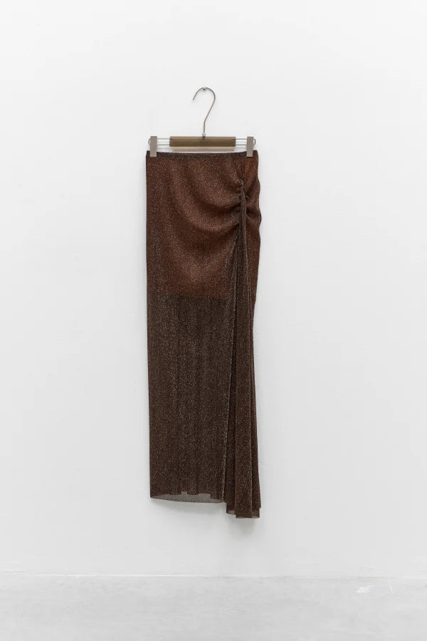 Shiny Skirt - Brown