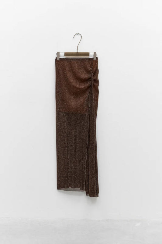 Shiny Skirt - Brown