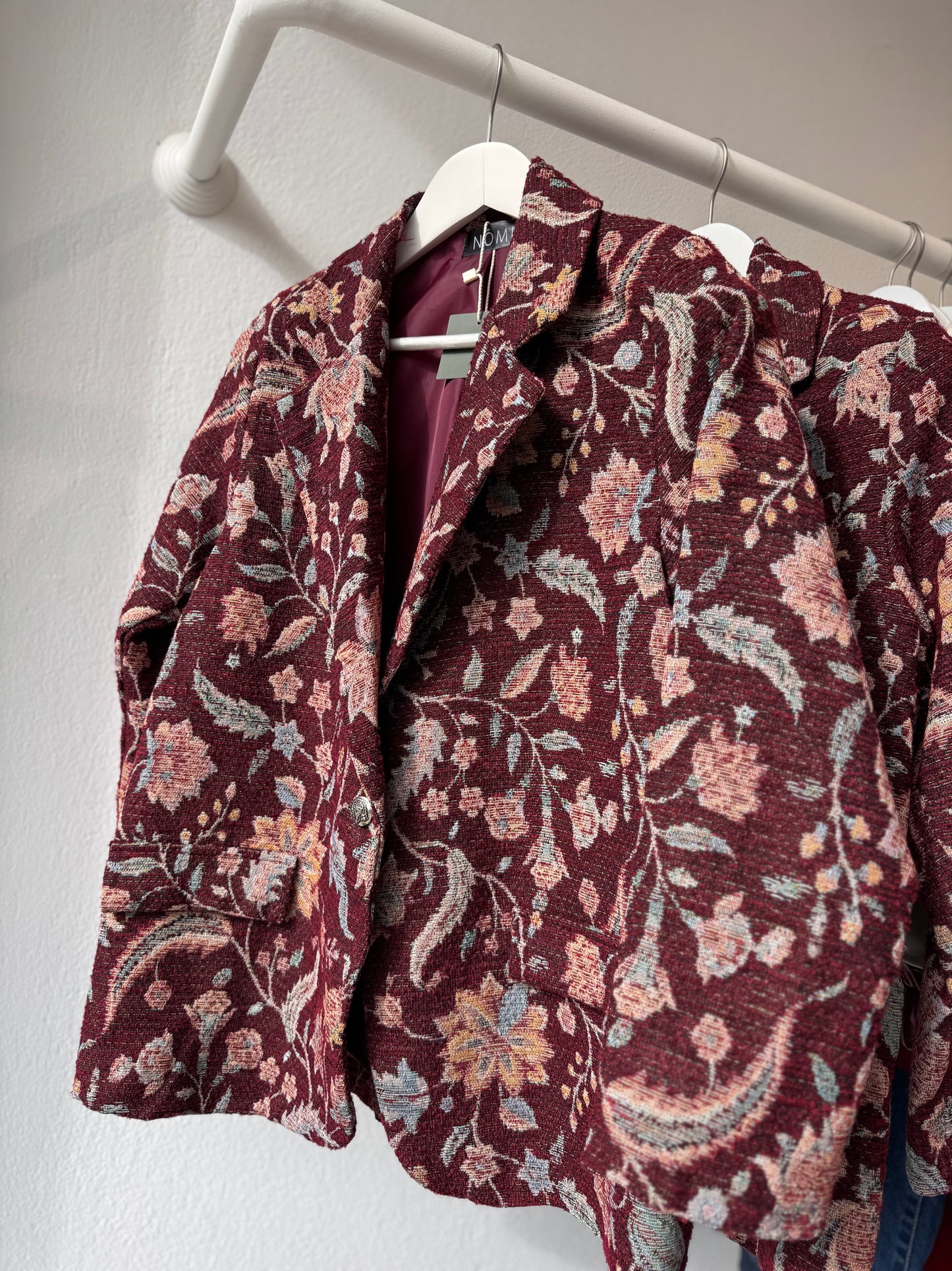 Flower Bomb Blazer - Bordeaux