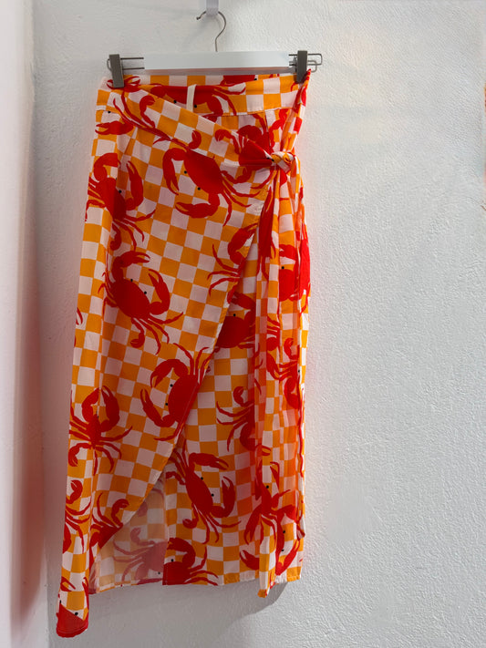Crabs Wrap Skirt