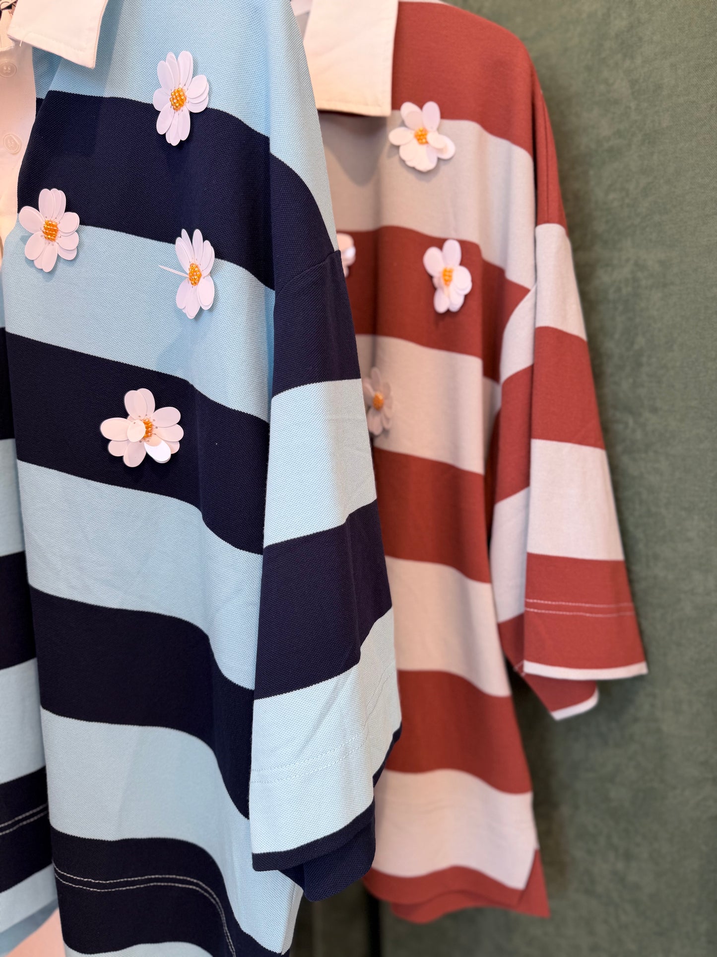 Daisy Polo T-shirt - Blue Navy