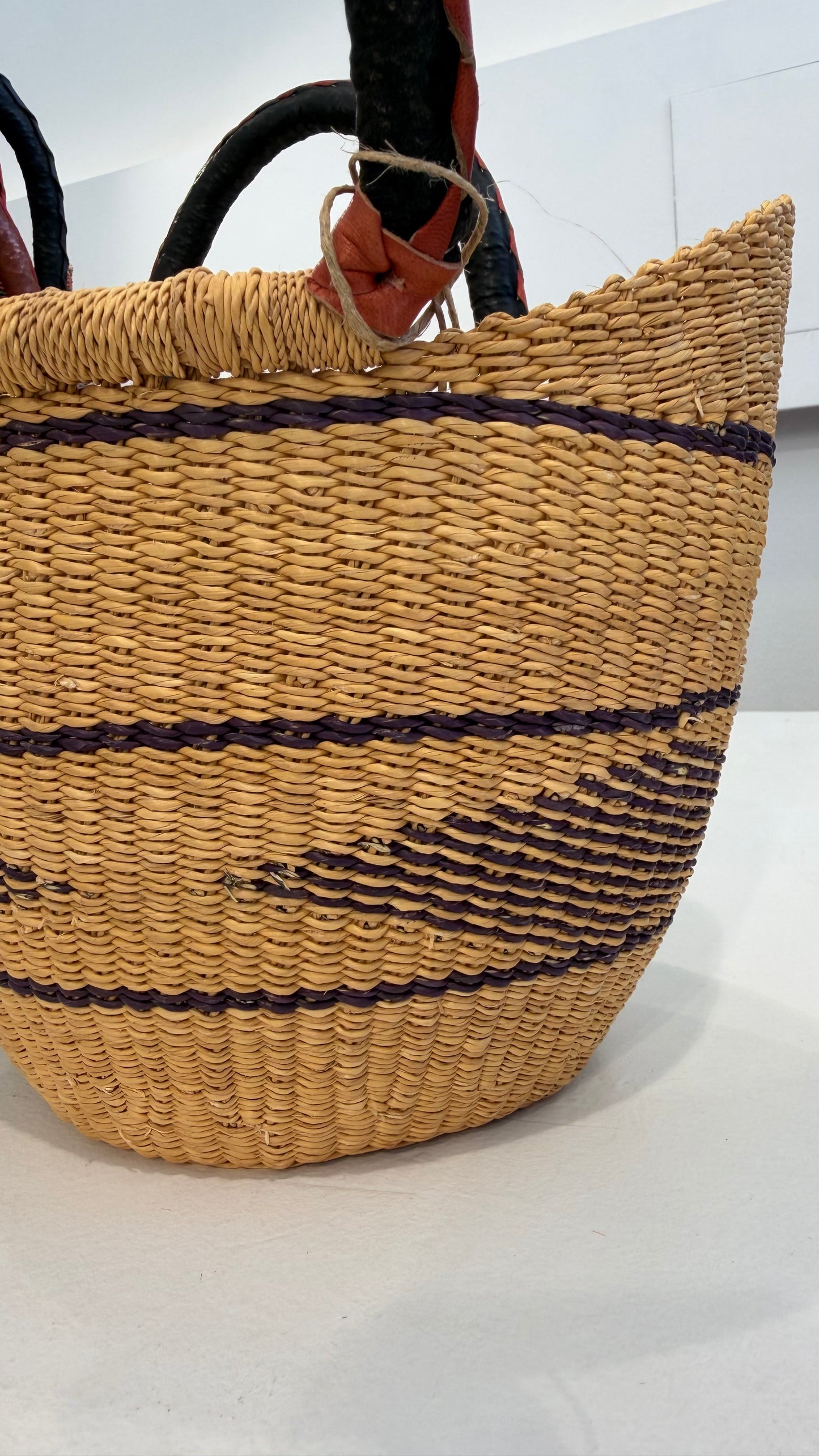 Ghana Bolga Bag Mini - Natural/Black