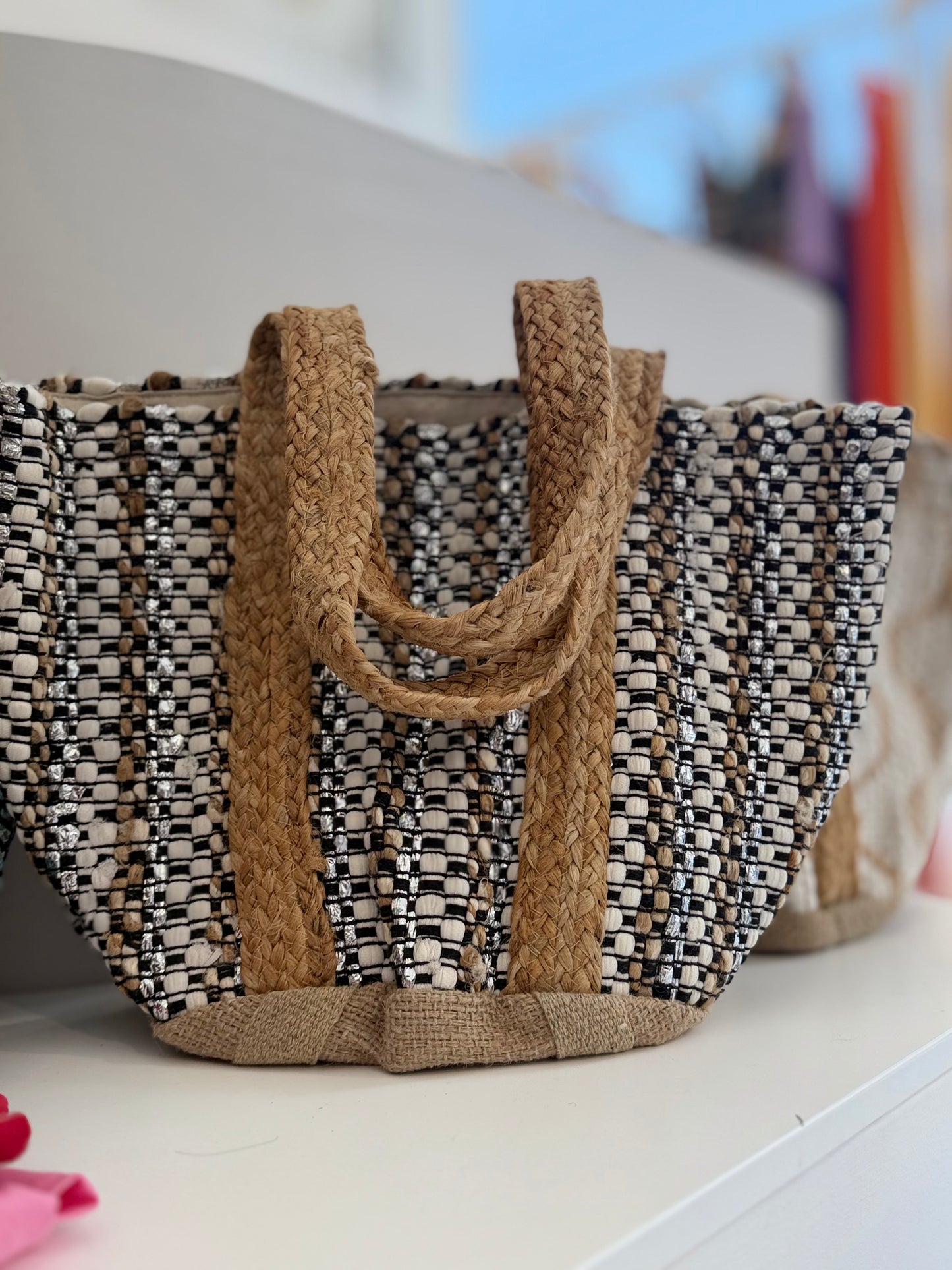 Beach Bag White/Black