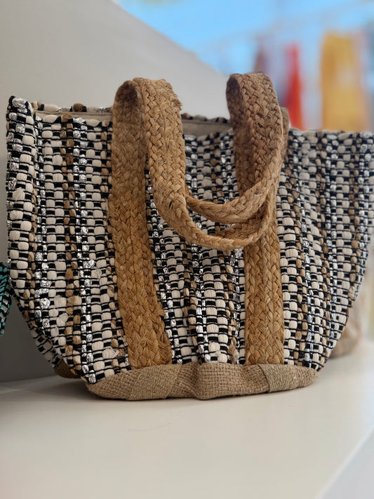 Beach Bag White/Black