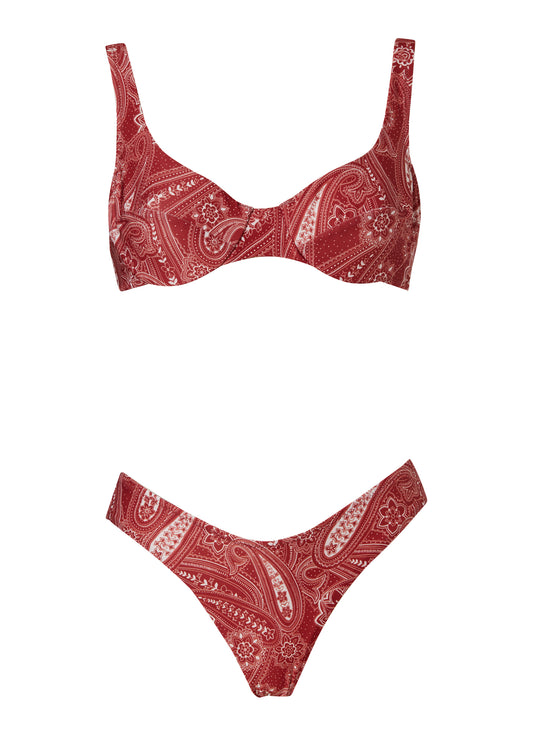 Irini Paisley Red Bikini