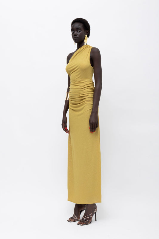 Khiara Lime Glitter Dress