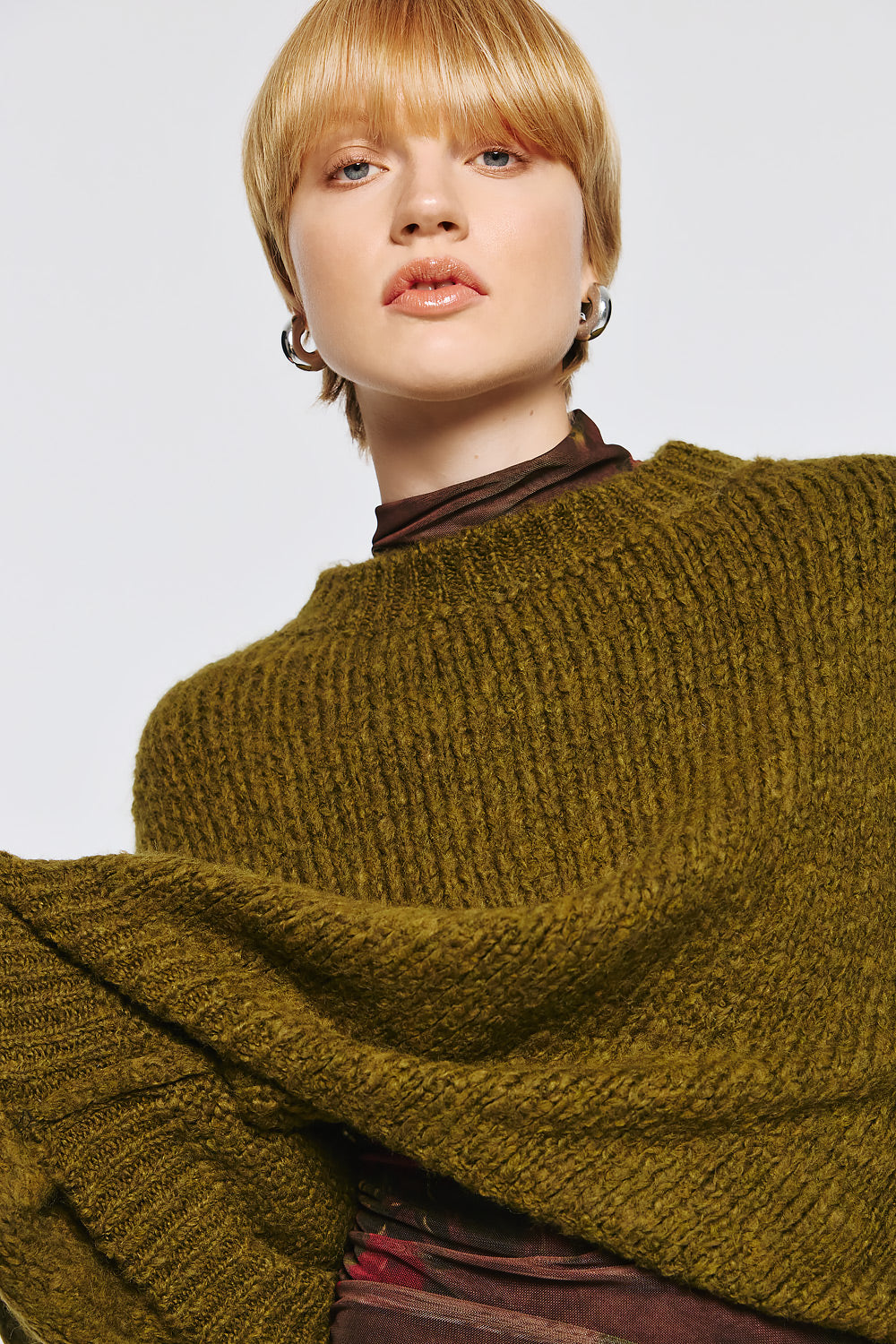 Long Sleeve Efimeron Knitwear - Khaki