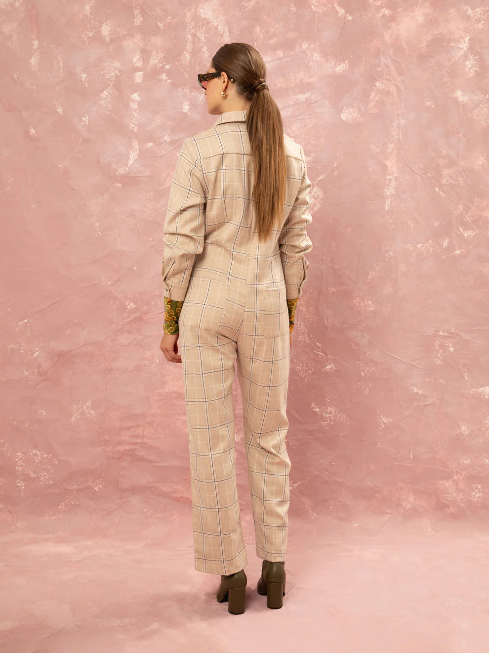 Loose Jumpsuit - Checked