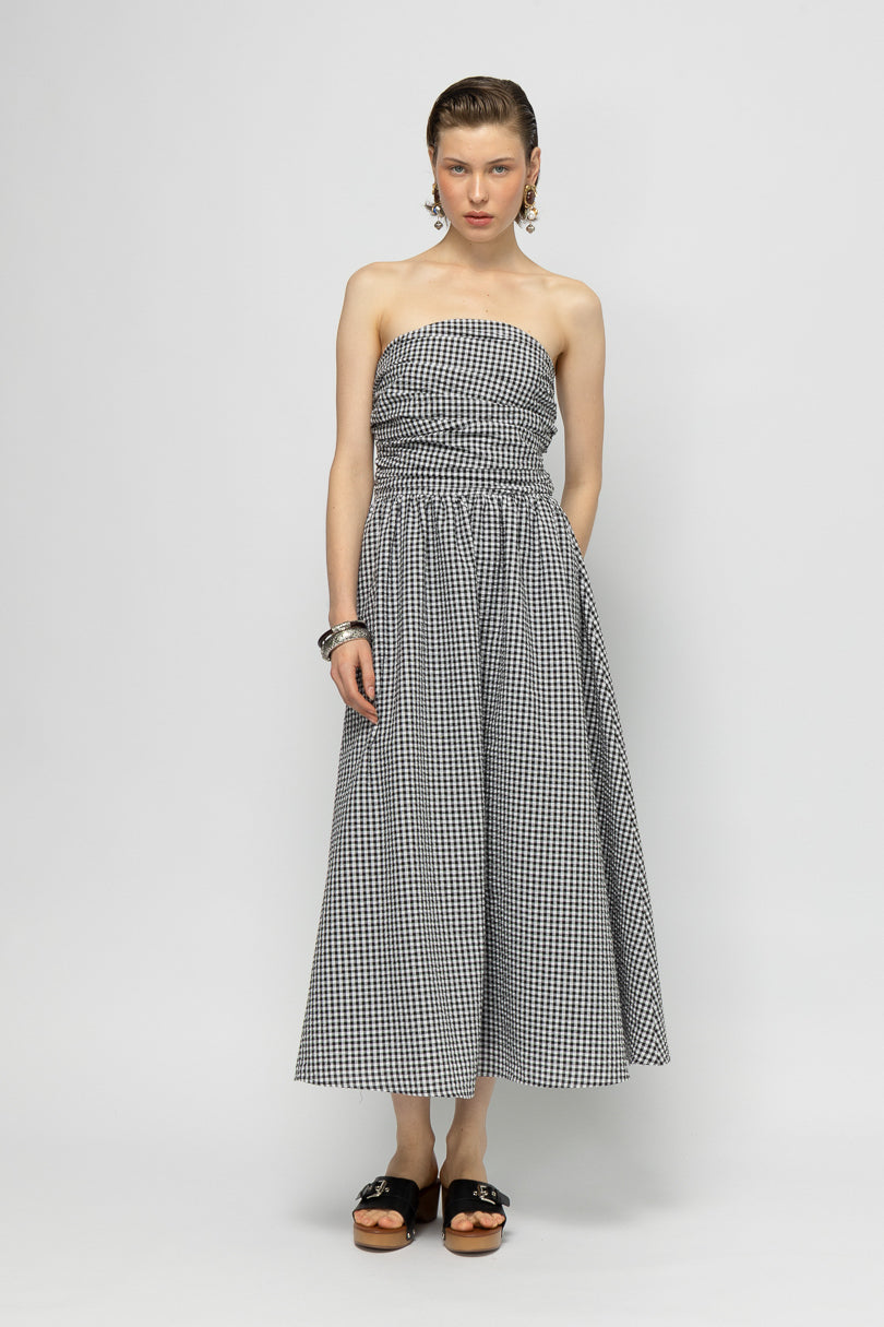 Mireya Check B&W Dress