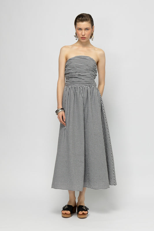 Mireya Check B&W Dress