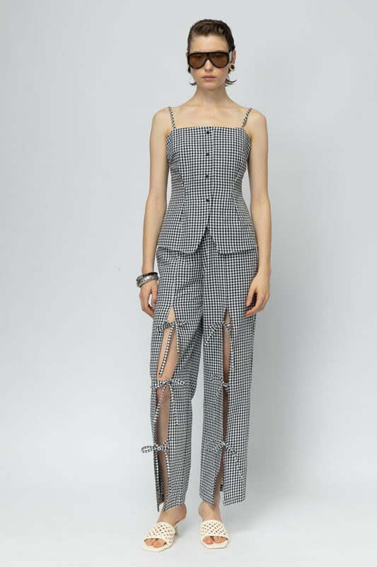 Moon Heat Striped Pant - Brown