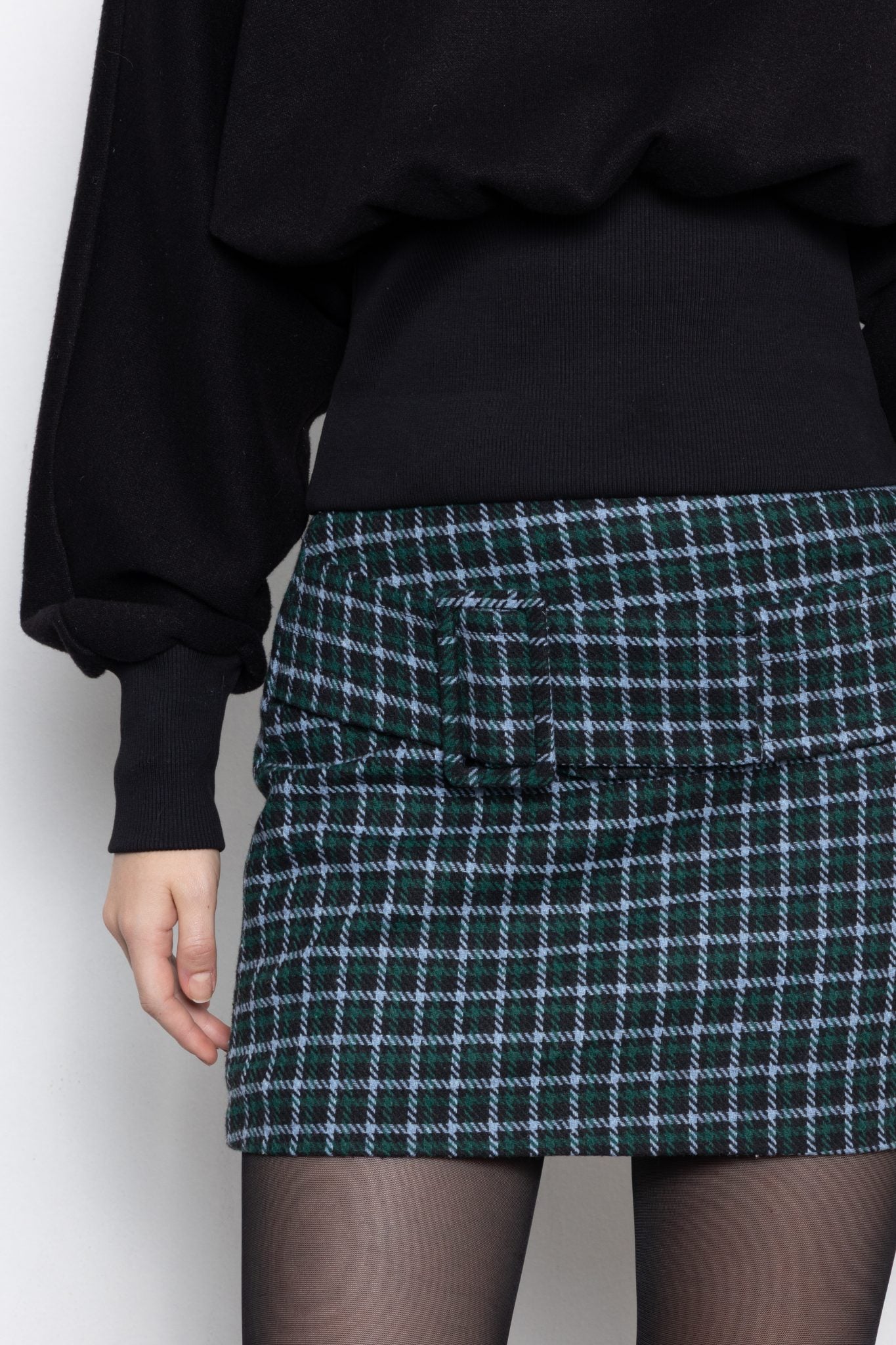 Noreen Check Green Skirt