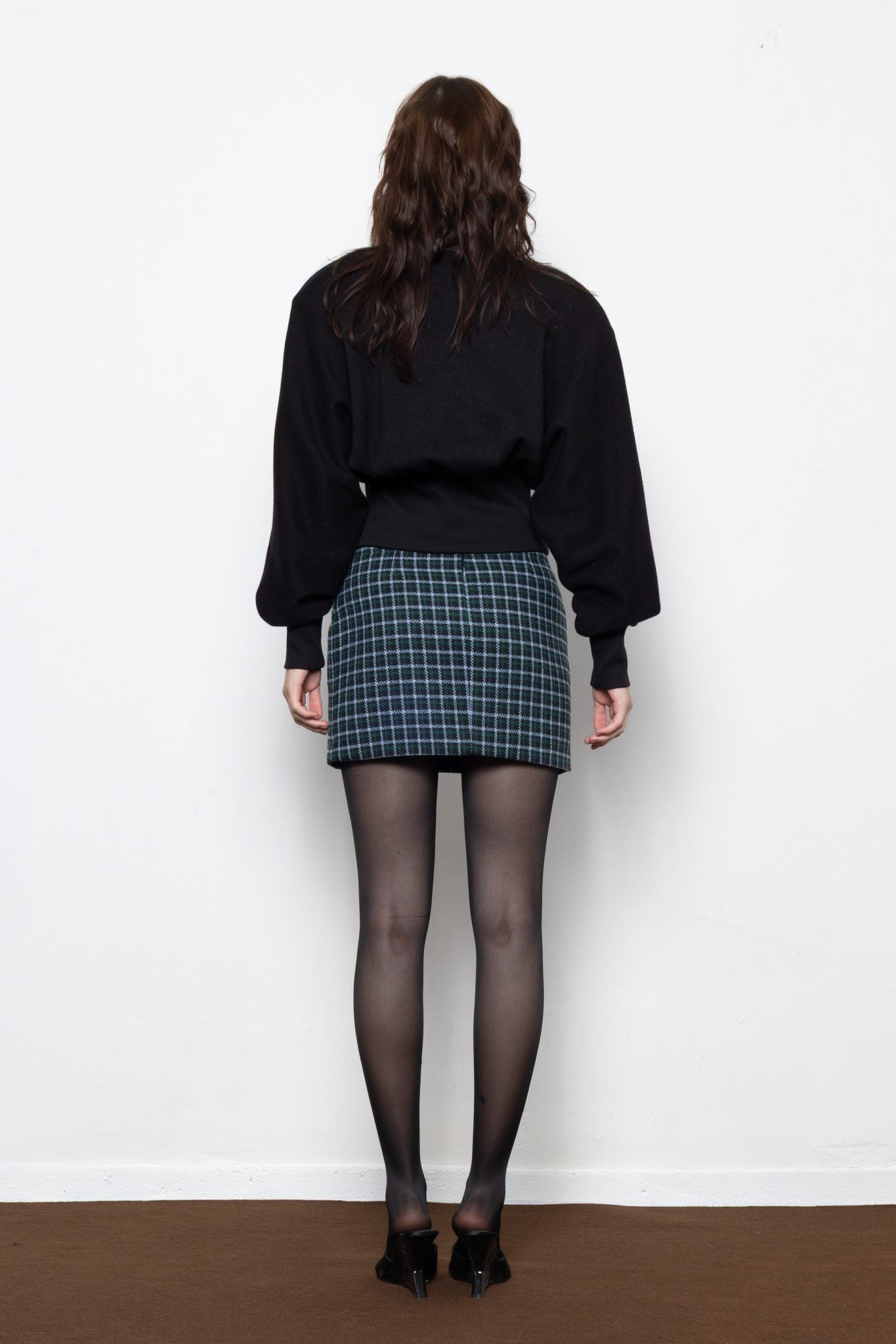 Noreen Check Green Skirt