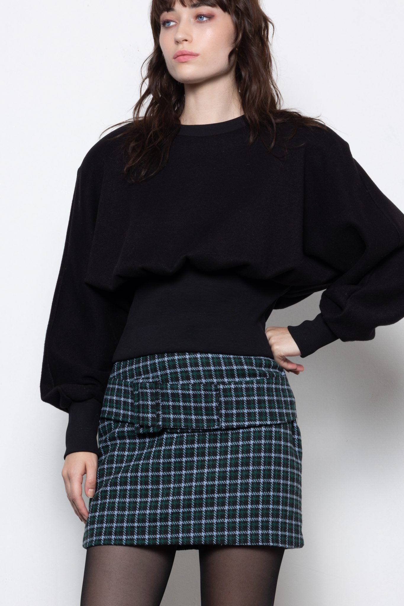 Noreen Check Green Skirt