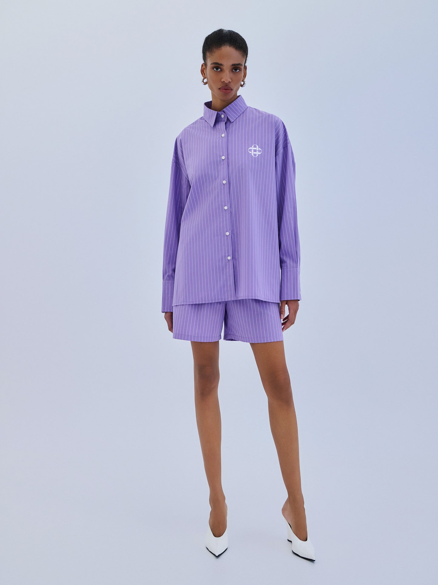 Shorts Striped - Purple