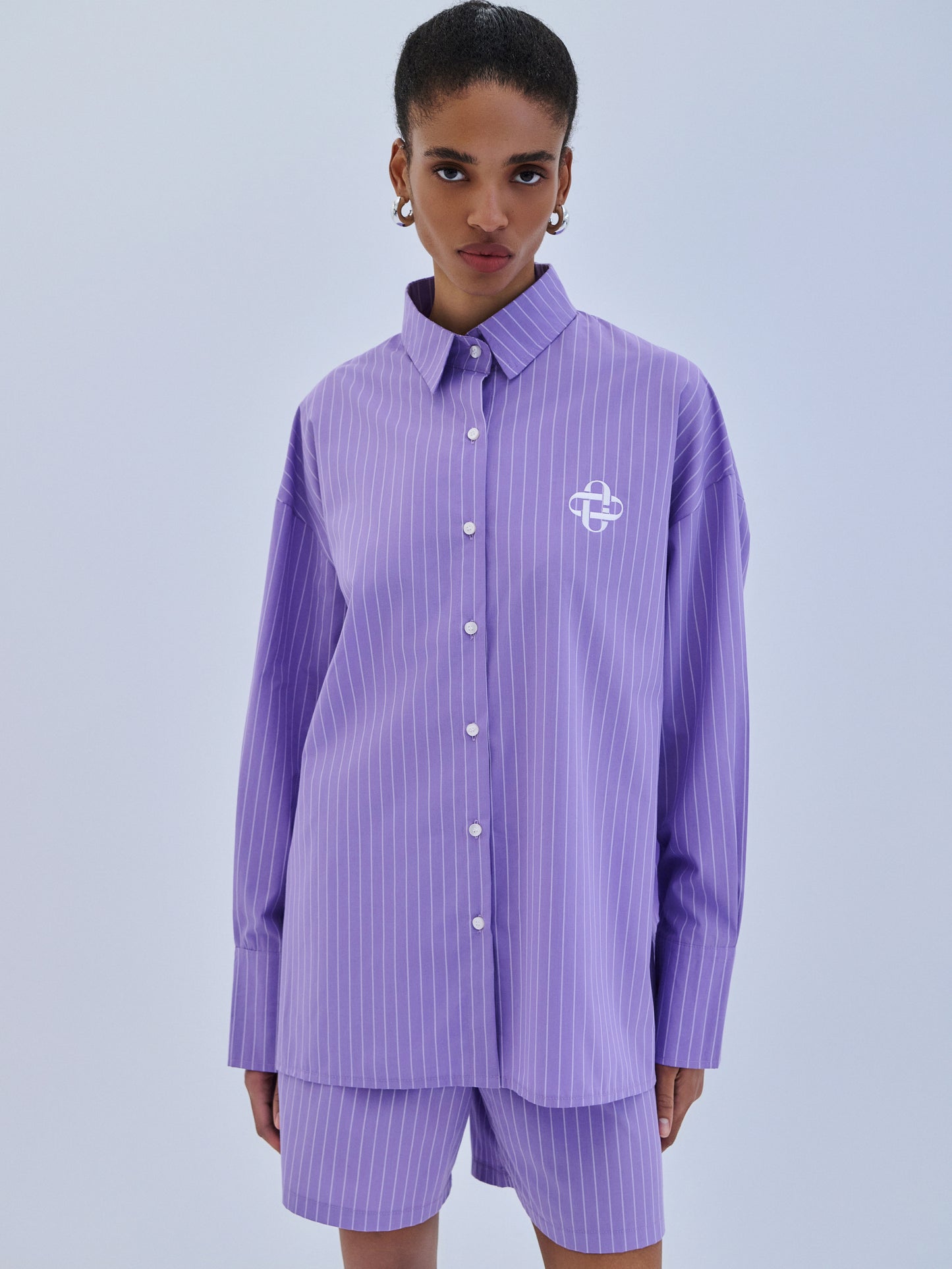 Shorts Striped - Purple