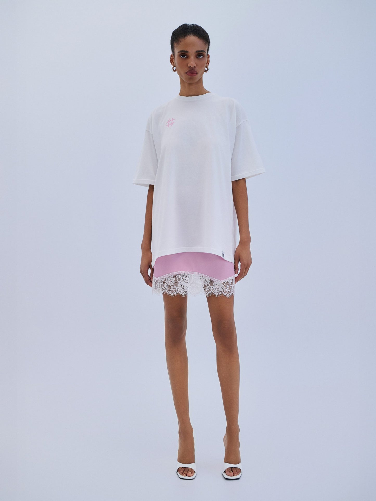 Skirt Mini Satin Lace