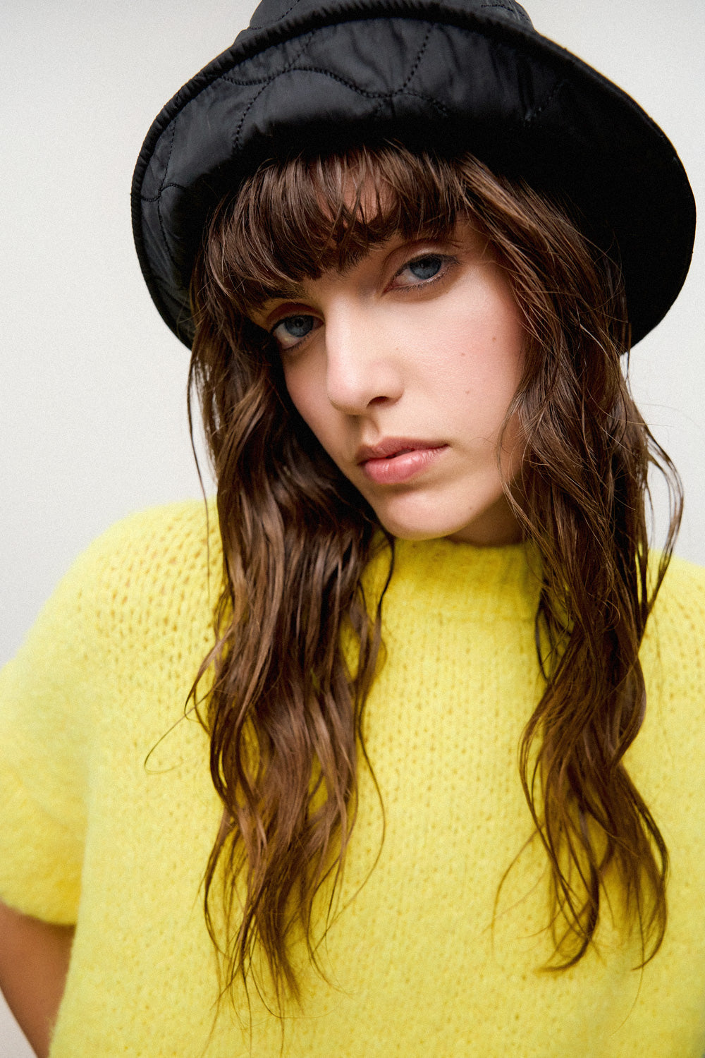 Short Sleeve Efimeron Knitwear - Yellow