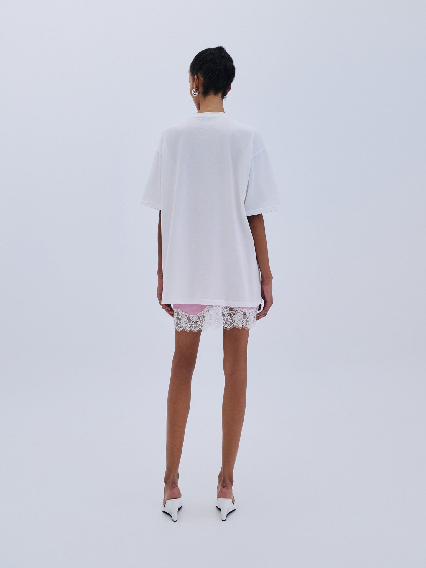 Skirt Mini Satin Lace