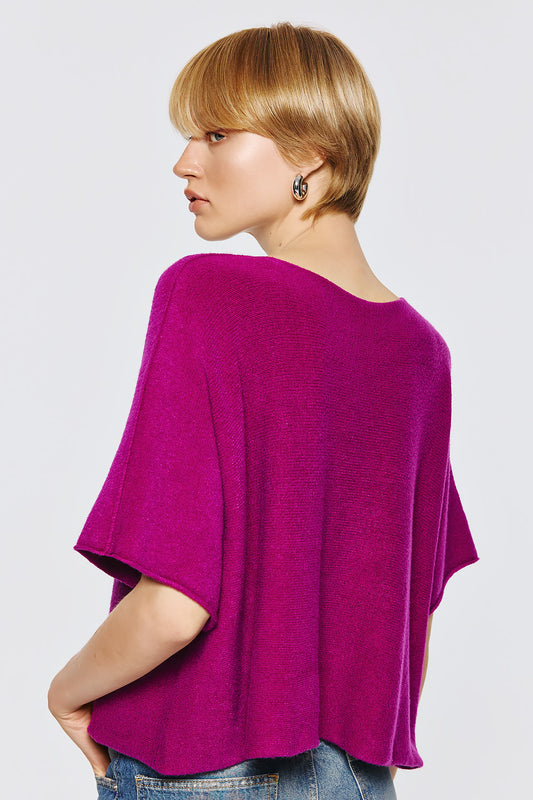 Soft Knitwear 3/4 Sleeve - Magenta