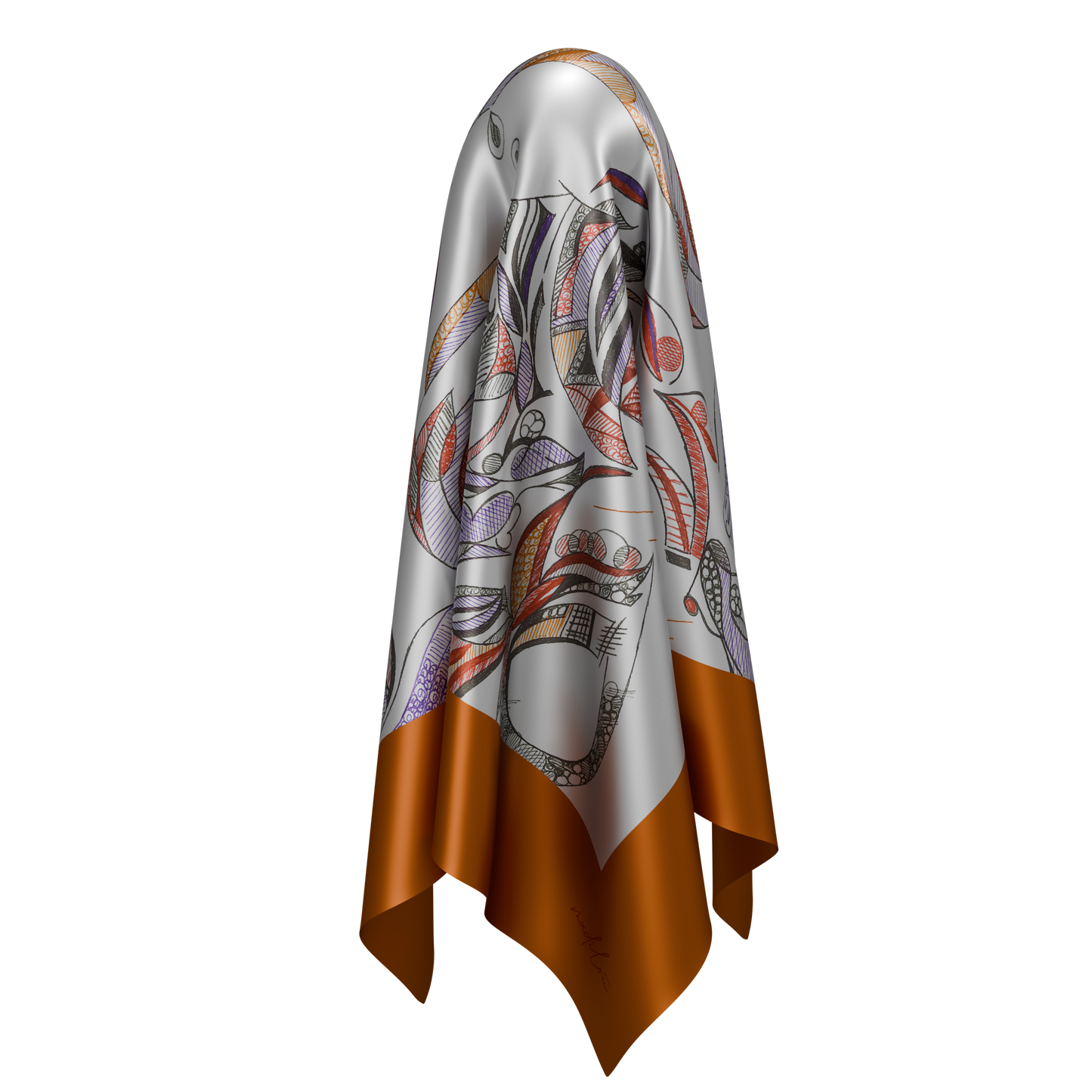 The Striped X - Silk Scarf