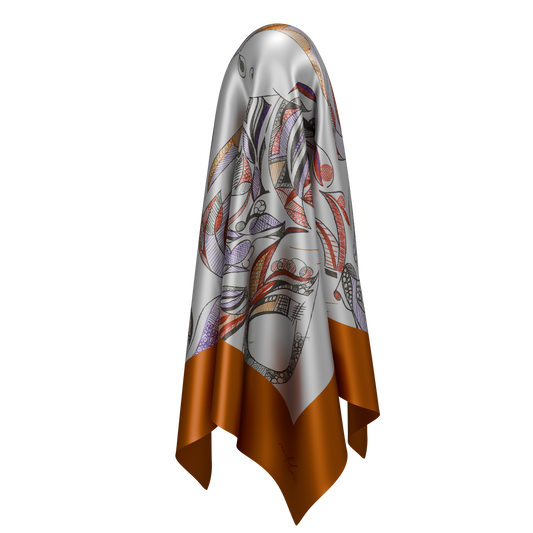 The Striped X - Silk Scarf
