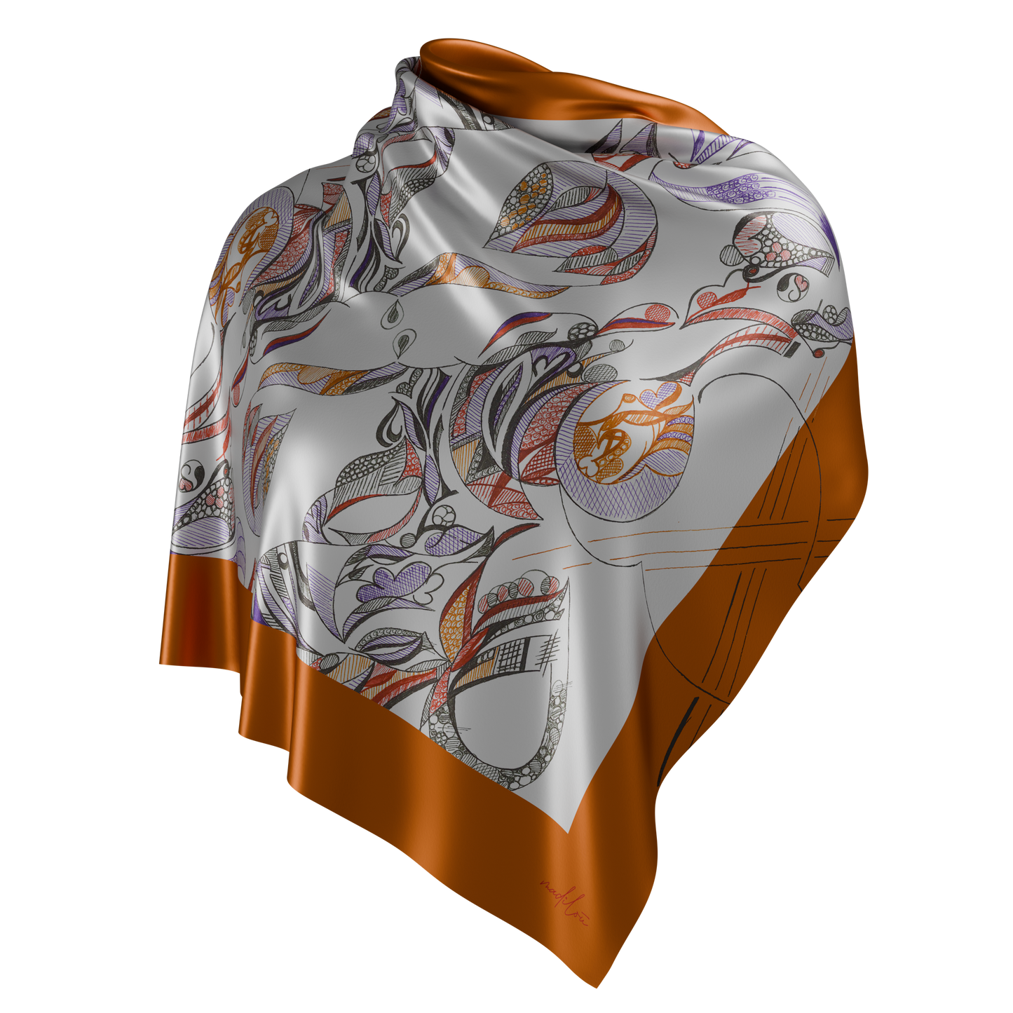 The Striped X - Silk Scarf