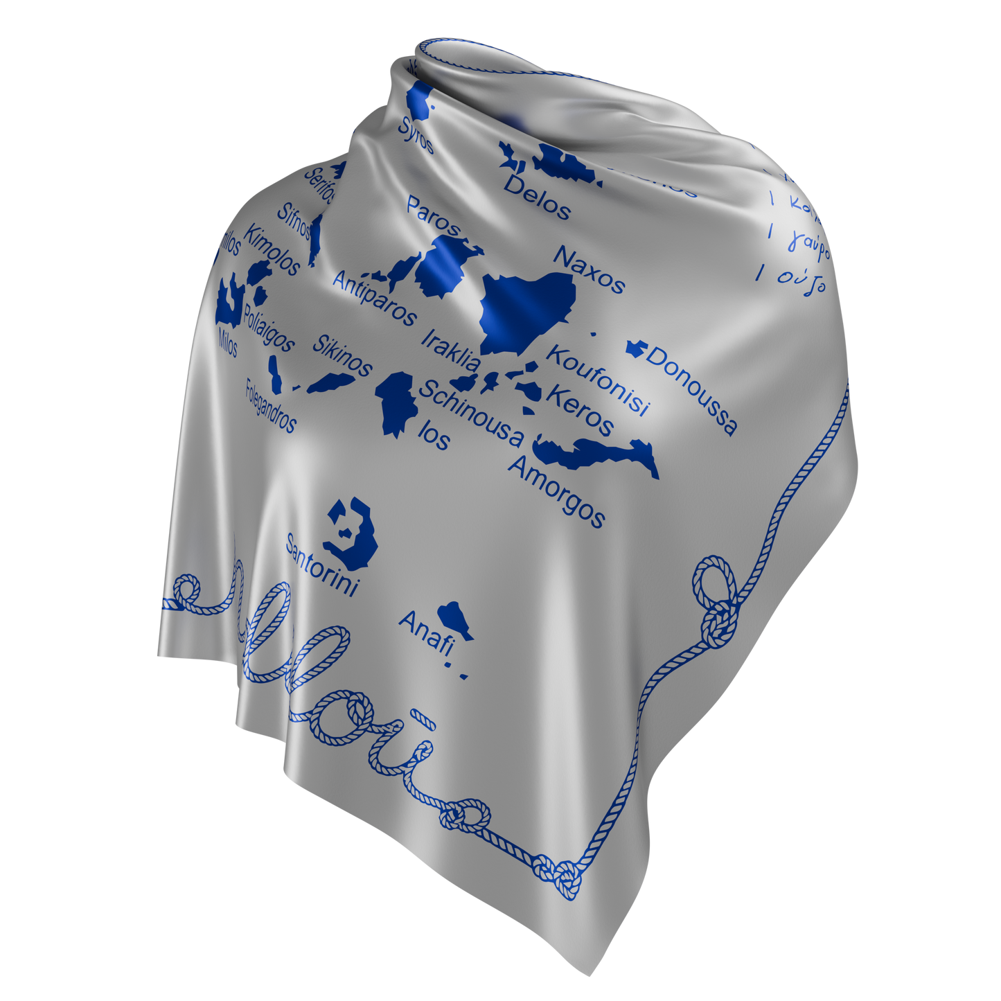 Trapezomadilou - Silk Scarf