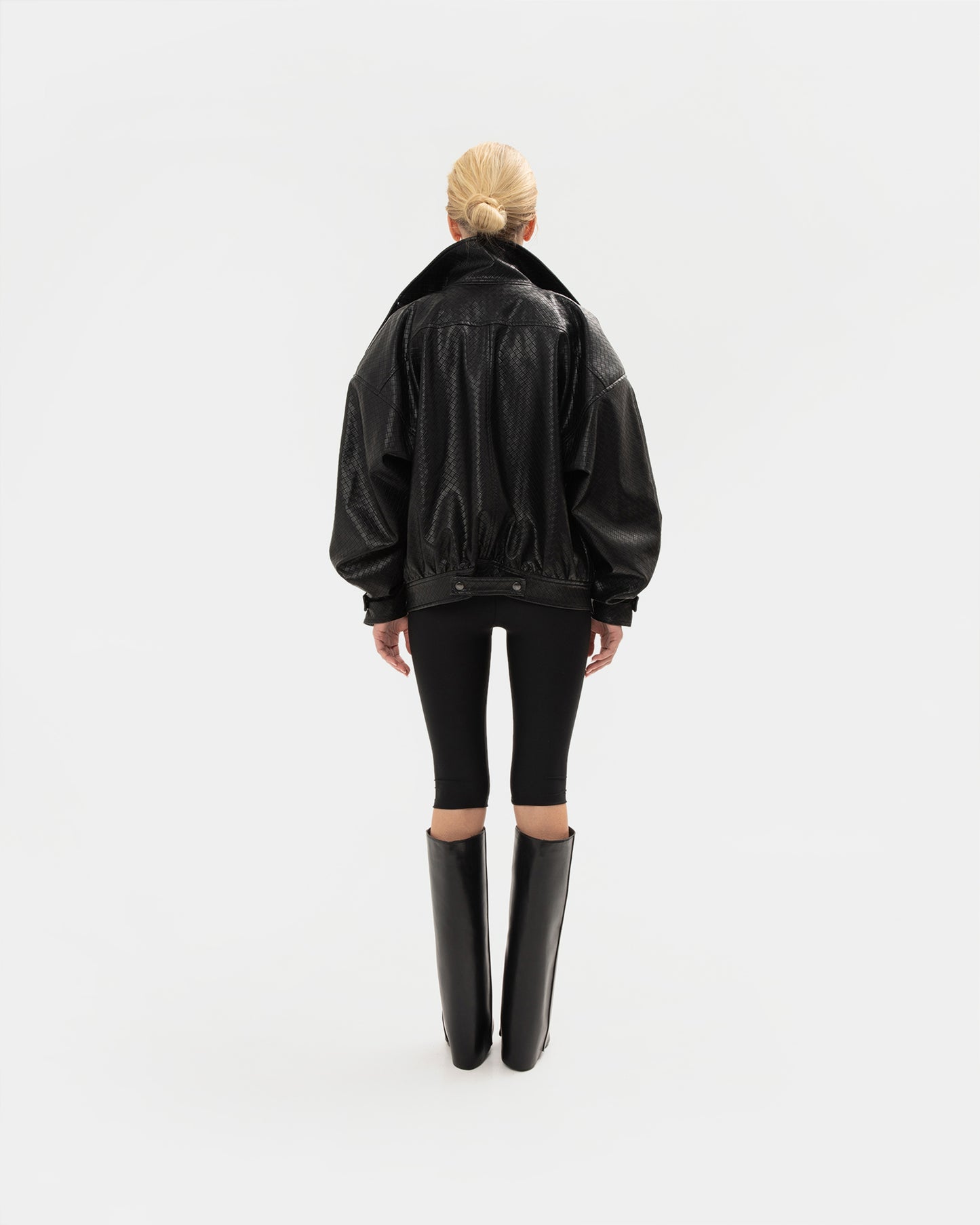 VK Panama Weave Black Bomber Jacket