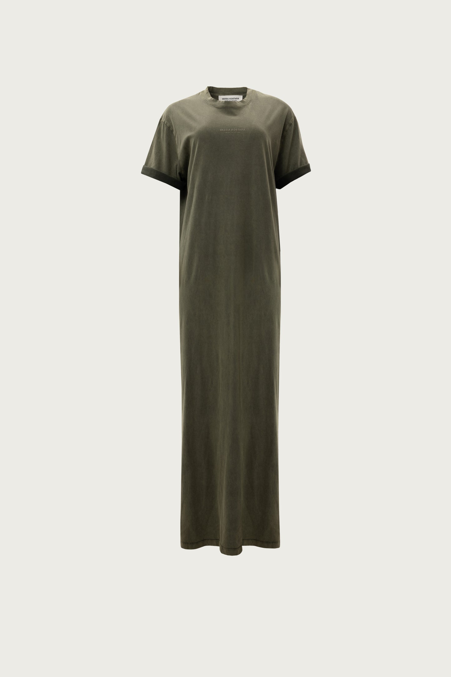 VK STONEWASHED KHAKI LONG DRESS