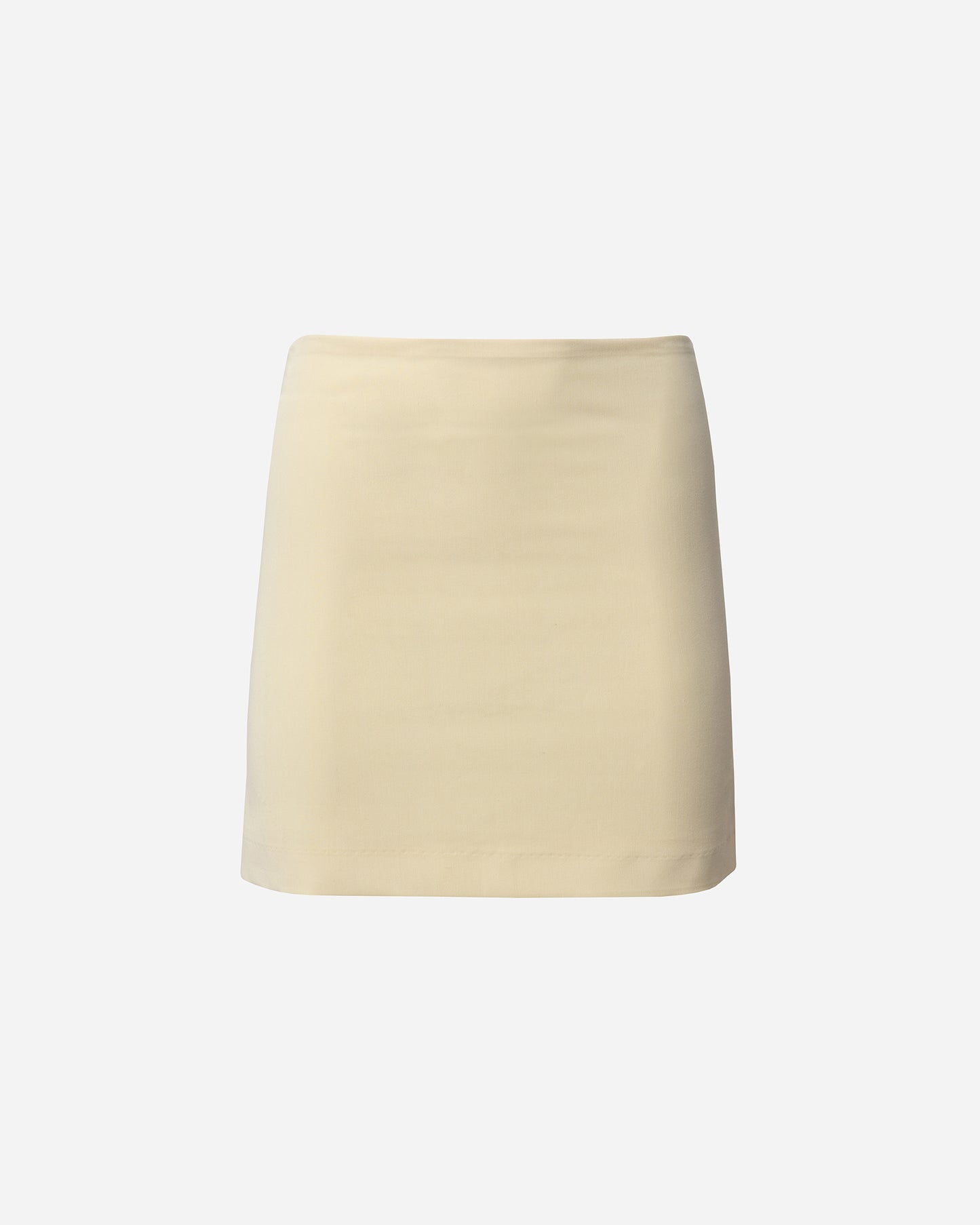 Cream Tailored Mini Skirt
