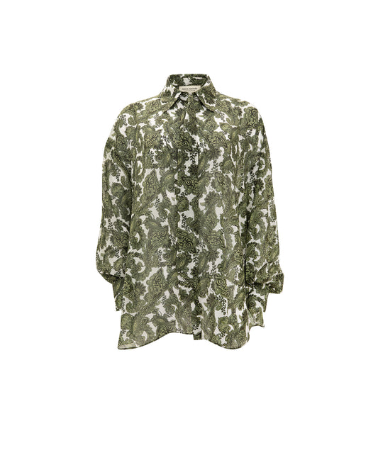 VK Green Paisley One Size Shirt