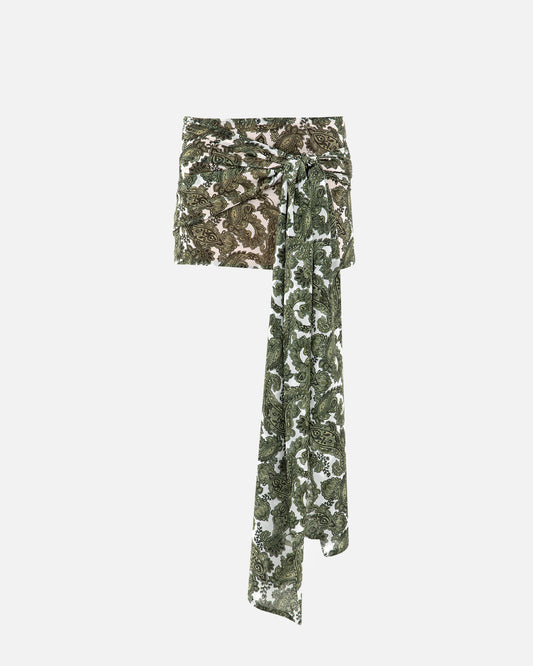 VK Green Paisley Wrap Skirt