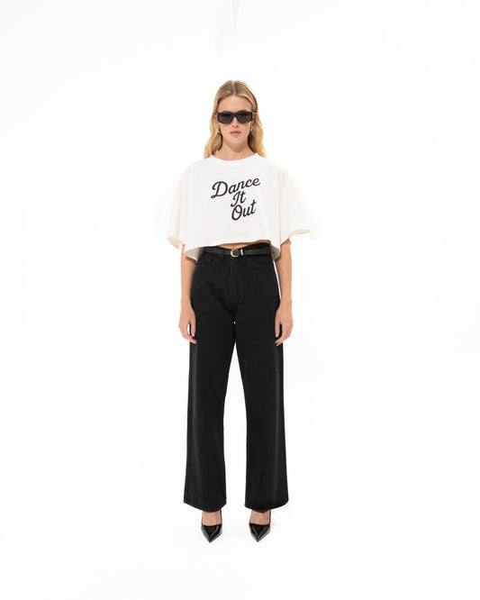 VK Black Straight-Line Jeans