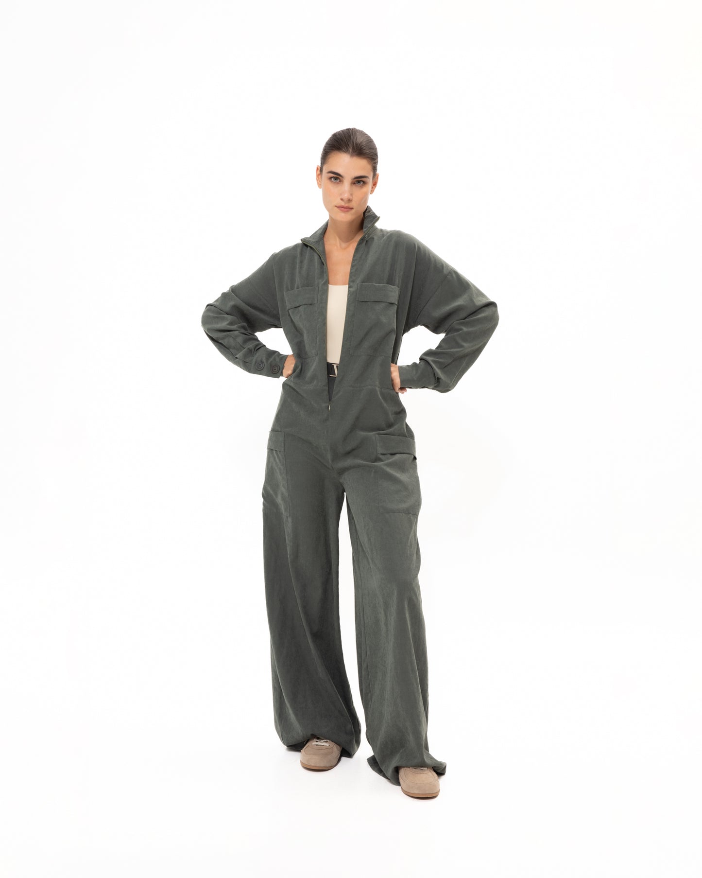 VK Khaki Jumpsuit