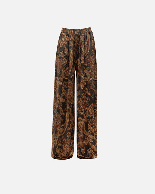 VK Golden Brown Paisley Straight Leg Pant