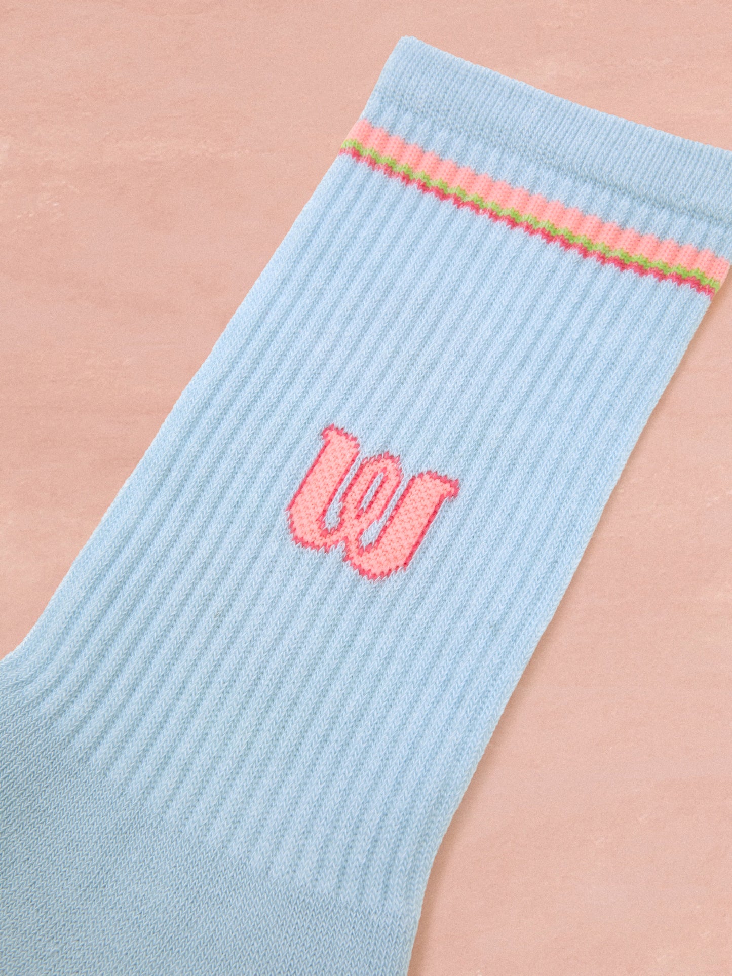 Flower Socks - Light Blue & Yellow