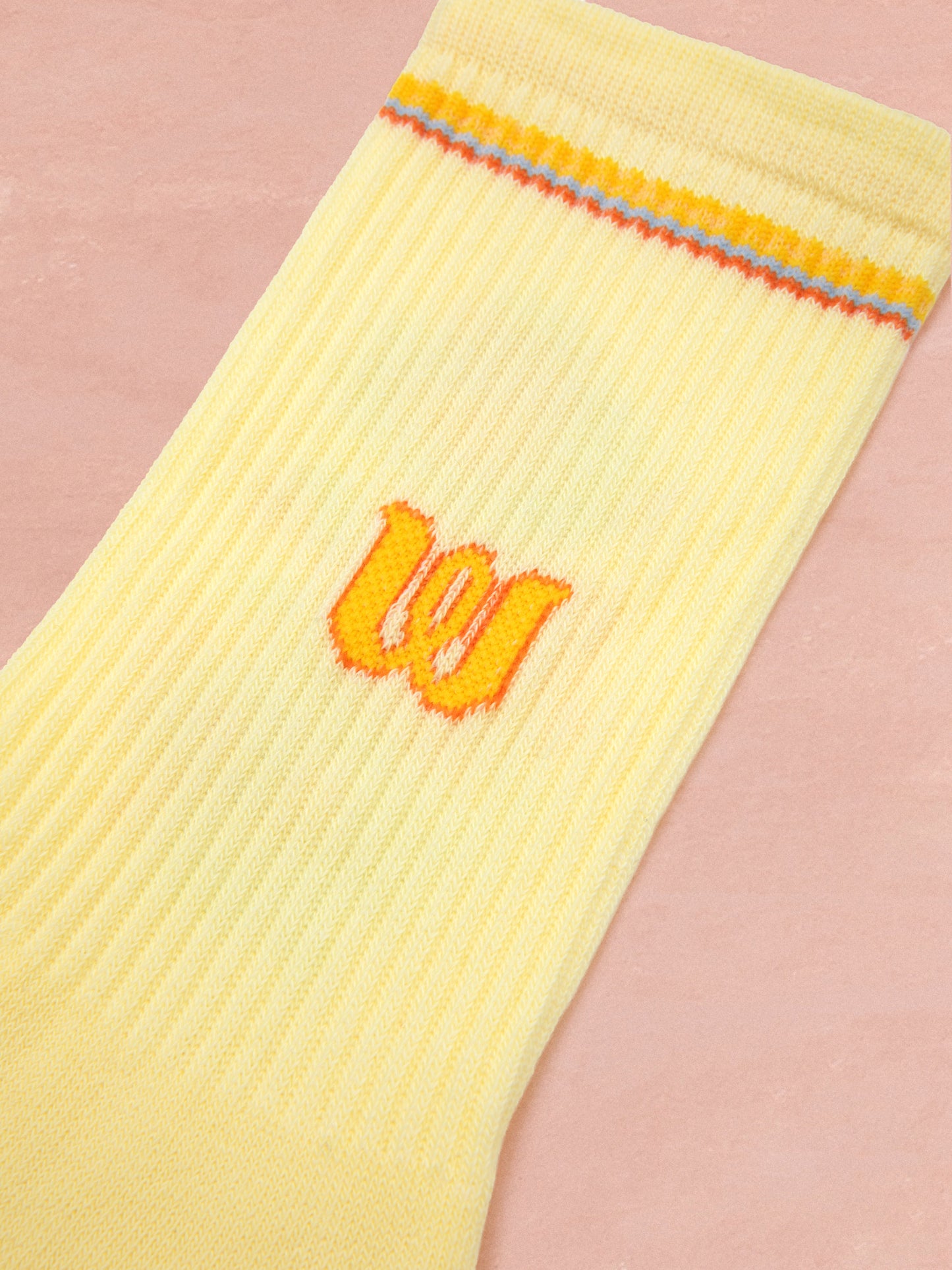 Flower Socks - Light Blue & Yellow