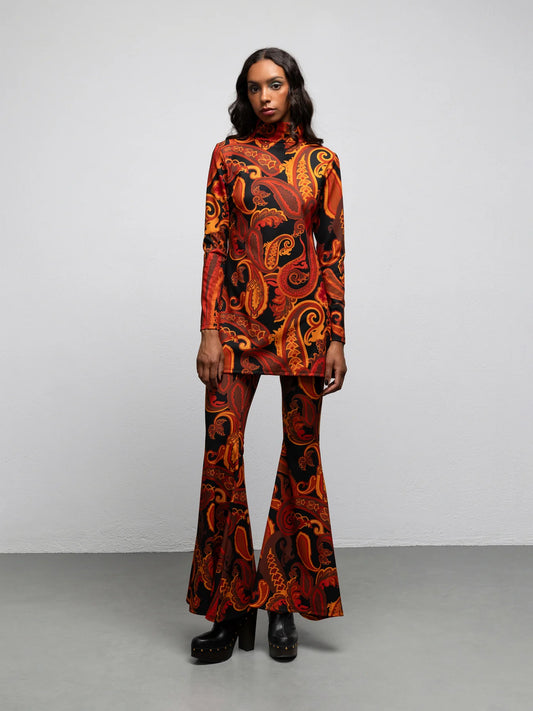 Midler Pant - Paisley Black