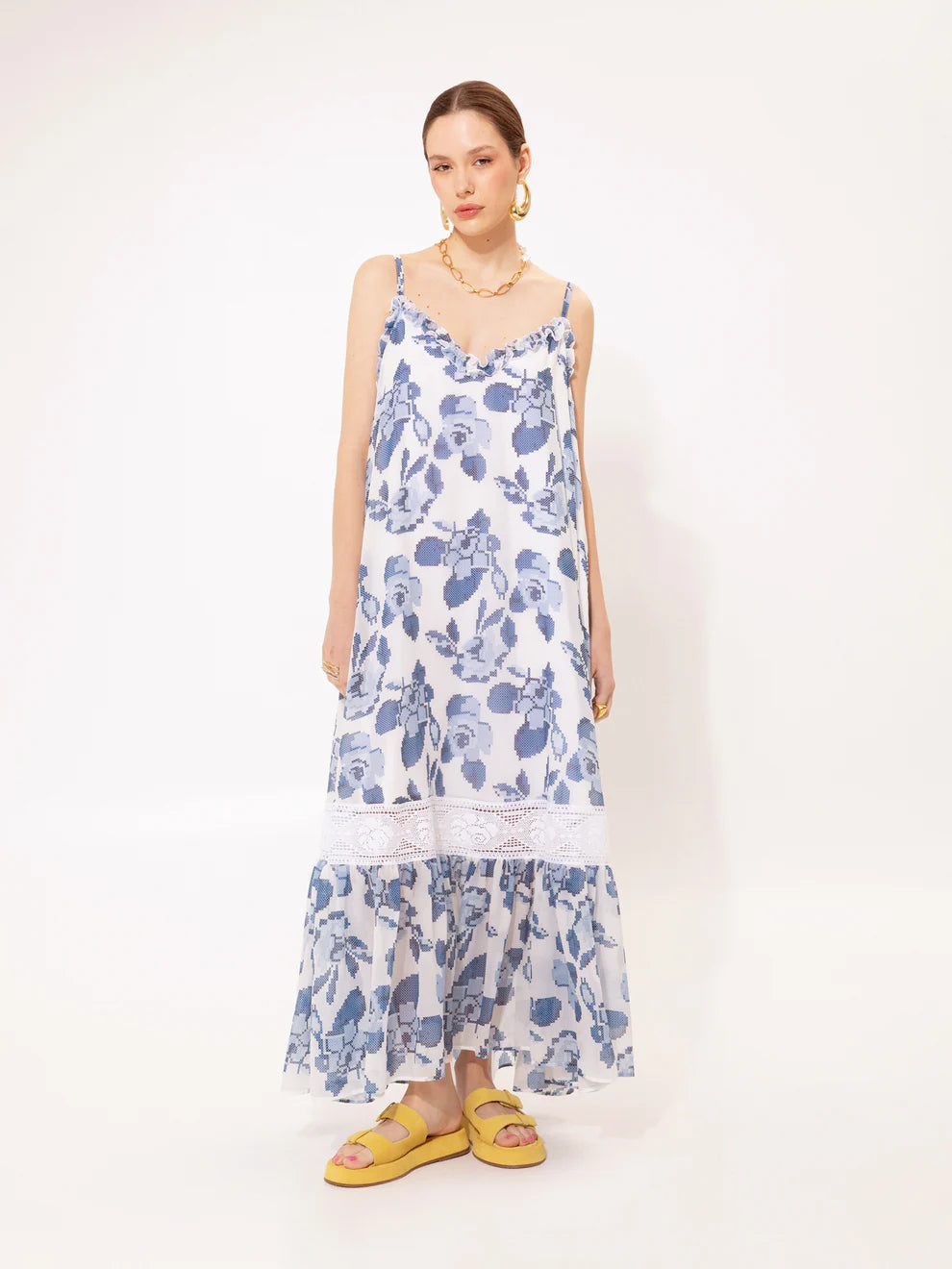 Tiered Chiffon Maxi Kentima Dress